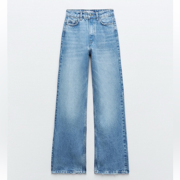 Zara Denim - Zara | HIGH-WAISTED FULL LENGTH Z1975 STRAIGHT LEG JEANS